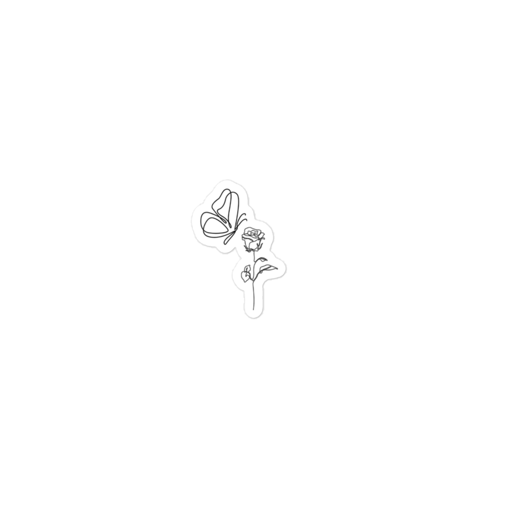 Butterfly - Rose Sticker