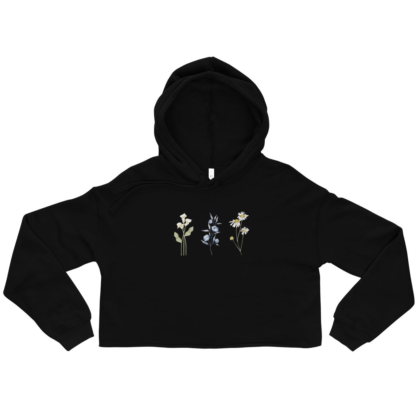 Women's Cropped Flower Stems Hoodie
