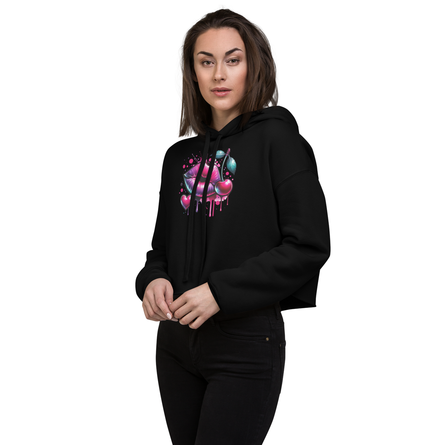 Only Sassy Lip - Women's Cropped Hoodie