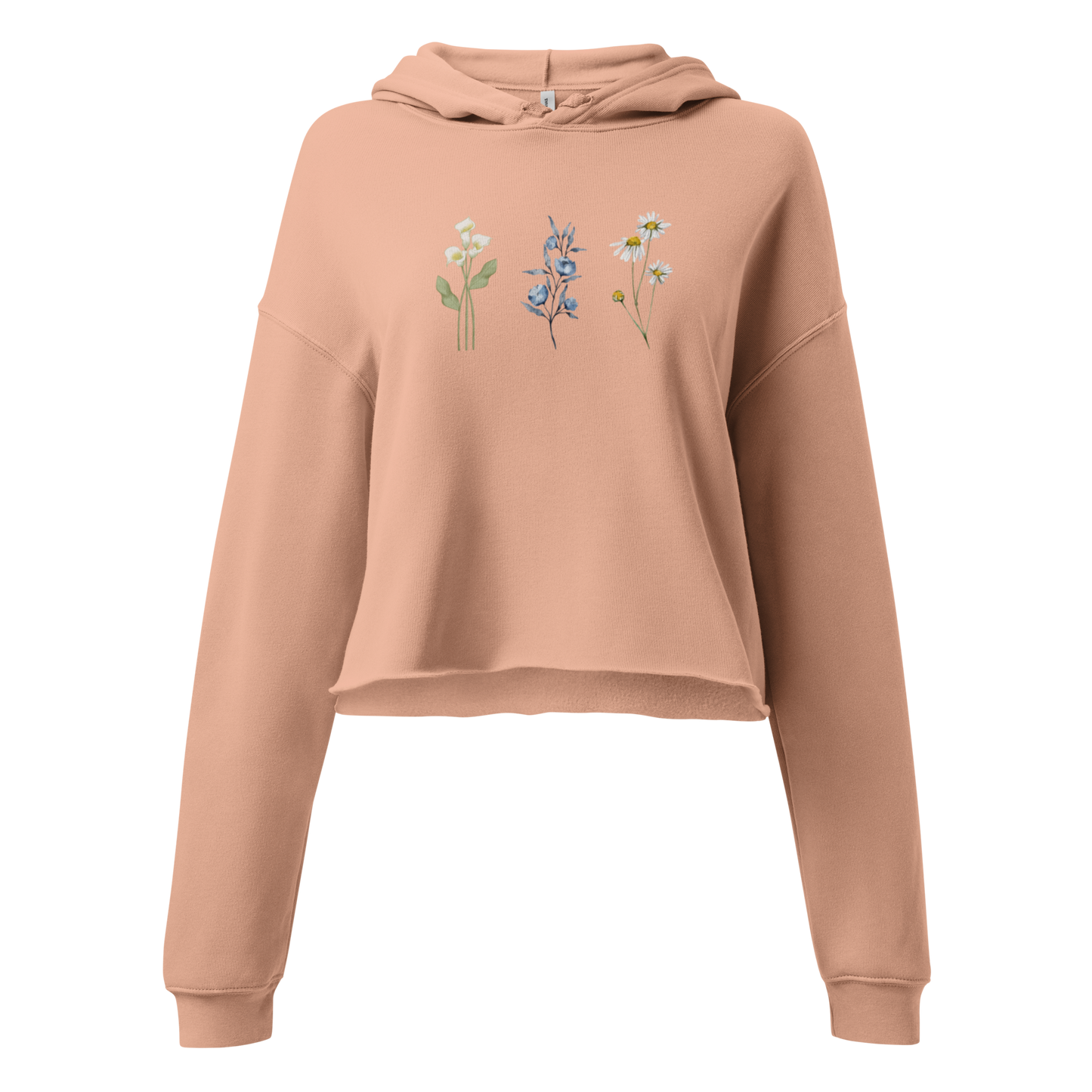 Women's Cropped Flower Stems Hoodie