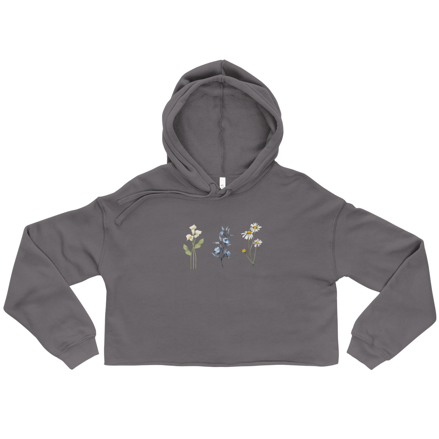 Women's Cropped Flower Stems Hoodie